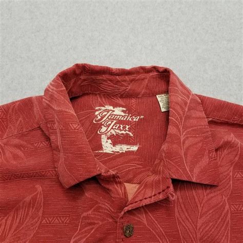 Jamaica Jaxx Hawaiian Shirt Mens XXL Red Button Up... - Depop