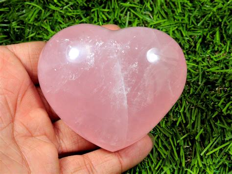 AAA Quality Natural Rose Quartz Heart Shape Gemstone Rose - Etsy
