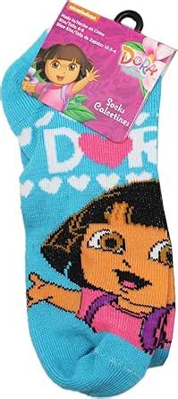 Amazon.com: Dora the Explorer Teal Colored Kids Socks (Size 6-8, 1 Pair): Clothing