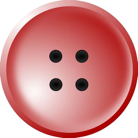 Red round button, drawing free image download