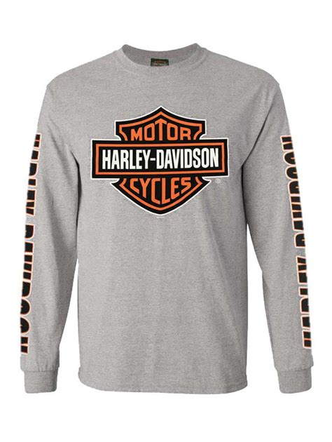 Harley-Davidson Men's Bar & Shield Long Sleeve Crew-Neck Shirt 30297501 (L), Harley Davidson ...