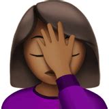 🤦🏾‍♀️ Woman Facepalming Emoji with Medium-Dark Skin Tone Meaning