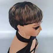 Short Pixie Cute Wigs Women Layered Straight Hair Wigs Heat - Temu