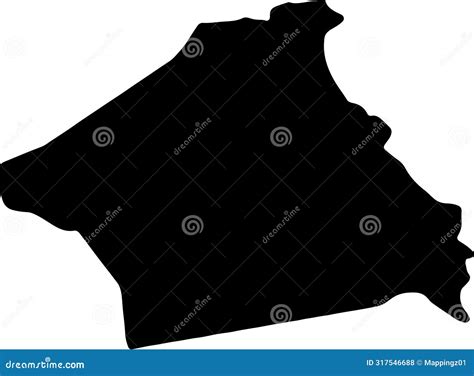 Kebili Tunisia Silhouette Map with Transparent Background Stock Vector - Illustration of line ...