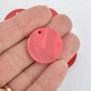 10 RED PEARL ACRYLIC 1" Circle Charm Blanks Laser Cut Acrylic Blanks D