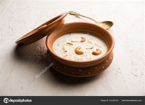 Rice Kheer Firni Chawal Khir Pudding Indian Subcontinent Made Boiling ...