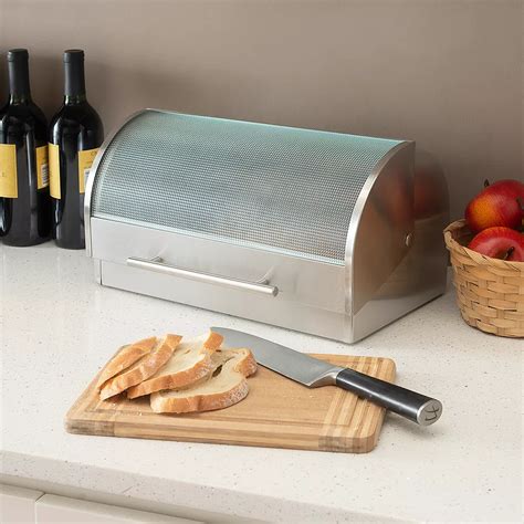 Home Basics Stainless Steel Bread Box | The Home Depot Canada