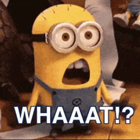 Whaat Huh GIF - Whaat Huh Minion - Discover & Share GIFs