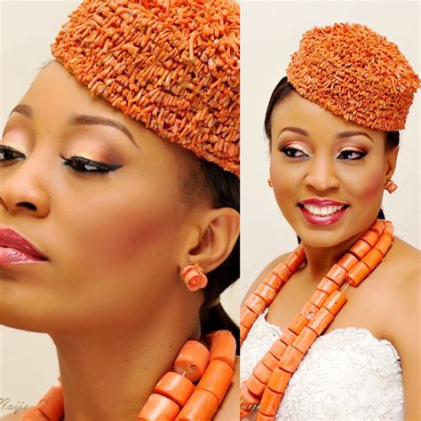 Nkiru, our #BellaNaijaBride with her traditional beads and regal make-up by BM Pro. Nigerian ...