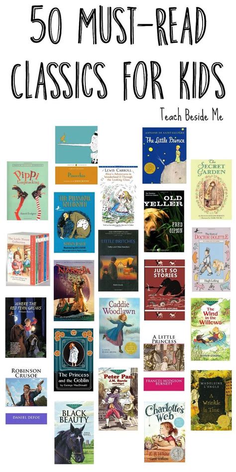 50 Must Read Classics for Kids | Kids reading, Homeschool reading, Books