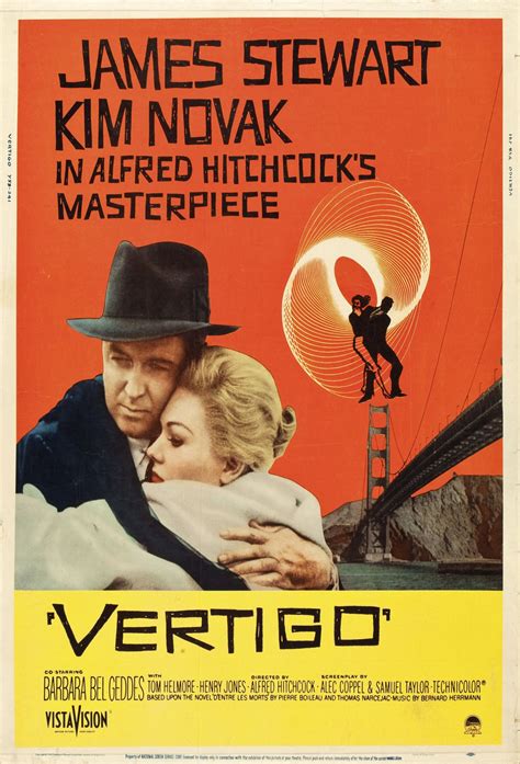 VERTIGO, James Stewart, Kim Novak, 1958 | Vertigo movie, Classic movie posters, Vertigo poster