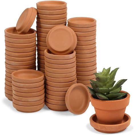 80 Pack 2 Inch Terracotta Saucers for Plant Pots, Plates for Indoor and Outdoor Planter | Michaels