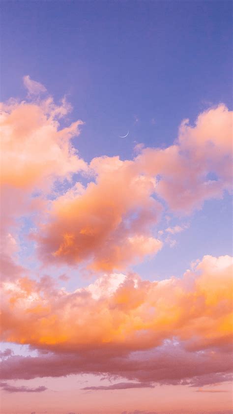 Aesthetic Cloud Background For iPhone. Glory of the Snow, Aesthetic Sunset Clouds HD phone ...