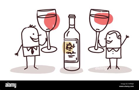 Wine drinking cartoon hi-res stock photography and images - Alamy
