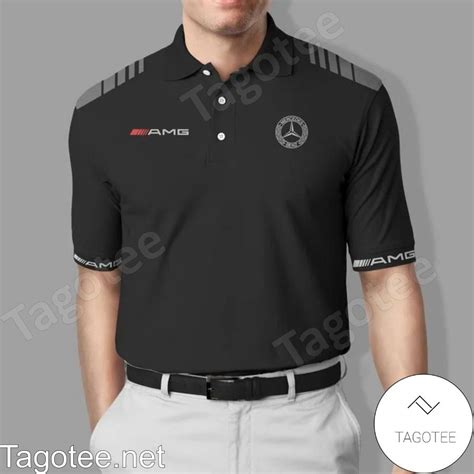 Mercedes Amg Logo Black Polo Shirt - Tagotee