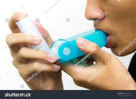 Man Uses Inhaler Asthma Attack Stock Photo 210351745 | Shutterstock