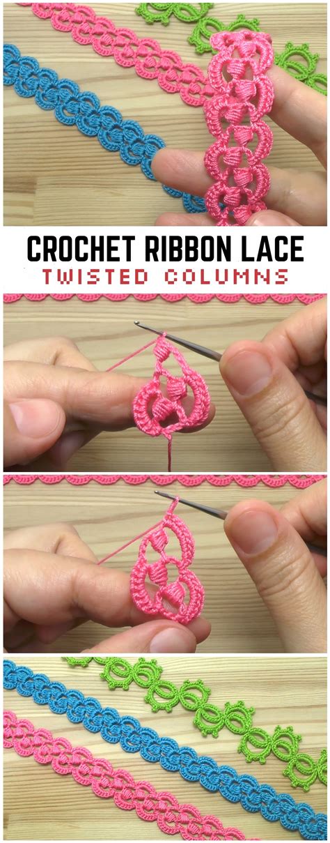 Crochet Ribbon Lace Cord Patterns For Beginners - Yarn & Hooks ...