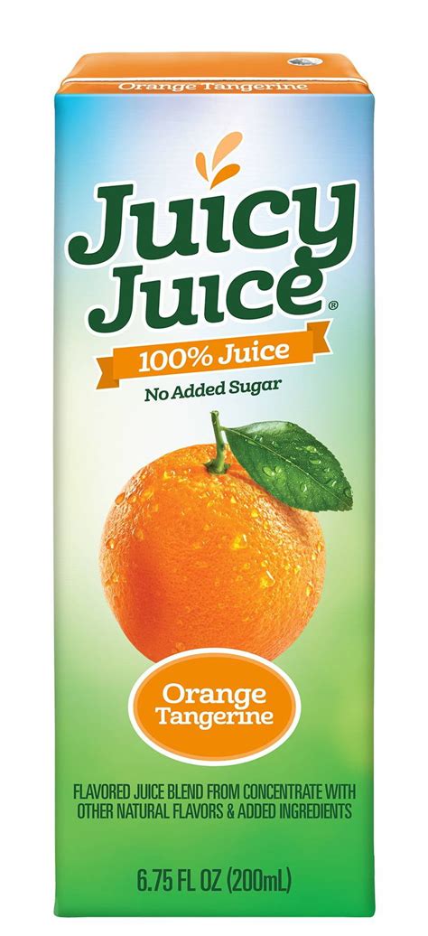 Juicy Juice 100 Percent Orange Tangerine Juice, 6. 75 Fluid Ounce -- 32 per case. - Walmart.com ...