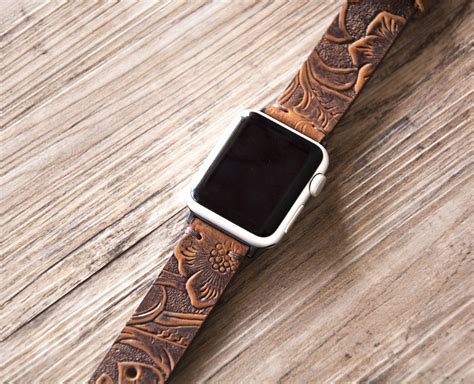 Leather Apple Watch Band Women 40mm 38mm 41mm 42mm 44mm 45mm - Etsy ...