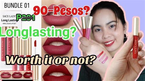 WEAR TEST&REVIEW||SACELADY MINI LIPSTICK SET LONGLASTING Kissproof Worth it or Not? - YouTube