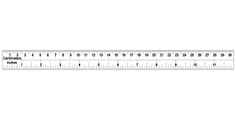 12 Inch Ruler Clipart Black And White - Printable Ruler Actual Size