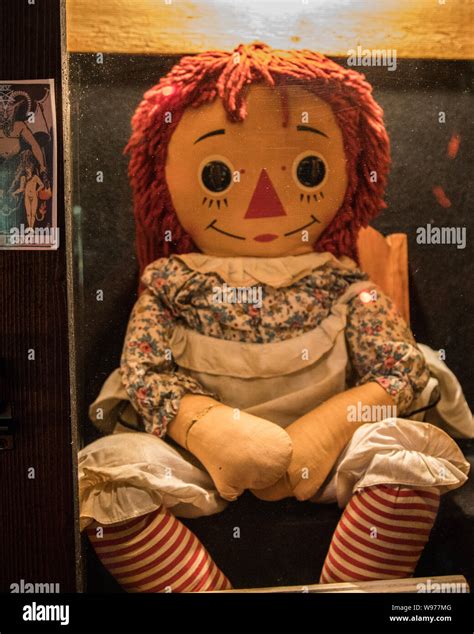 The Real Annabelle Doll that is located in the Warren's Occult Museum in Monroe Connecticut ...