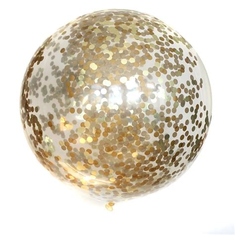 Metallic Gold Confetti Balloon- 3 sizes to available | Gold confetti ...