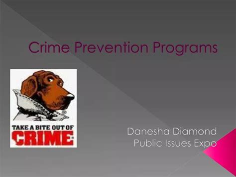 PPT - Crime Prevention Programs PowerPoint Presentation, free download ...