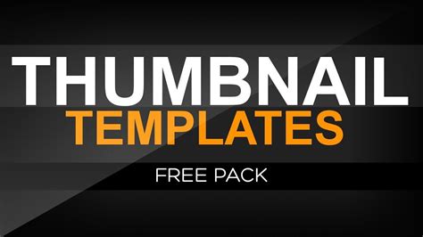 Free Thumbnail Templates Pack | Thumbnail template, Youtube thumbnail template, Youtube thumbnail