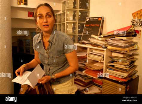 Sanjana Kapoor curator of Prithvi theatre in office in Juhu ; Bombay ...