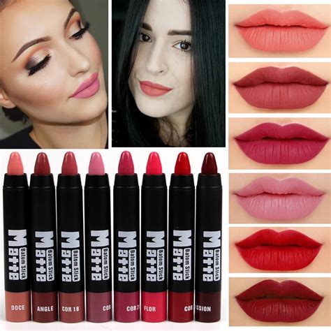 MISS ROSE 8 Color Matte Lipstick Lips Natural Pigment Makeup Women ...