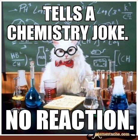 Chemistry Cat: Tells a chemistry joke.... | Chemistry cat, Chemistry jokes, Science puns