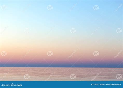 Clear Sunset Sky. Gradient Background in Pastel Colors. Sunset Over the Sea Stock Photo - Image ...