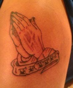 Praying Hands Tattoo Flash Embroidery