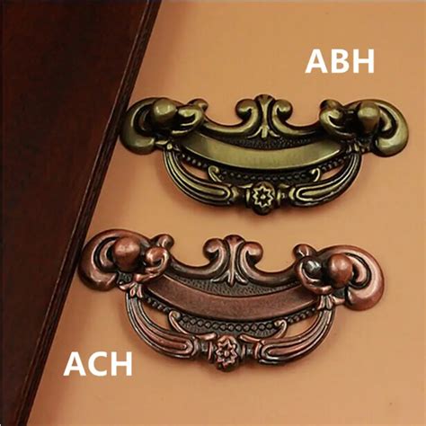 96mm Bronze Vintage Furniture Pulls Handles 64mm Antique Copper Drawer ...