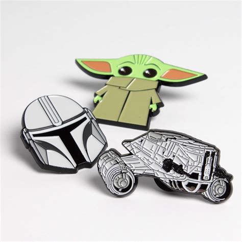 Star Wars The Mandalorian 3 Piece Enamel Pin Set – BUCKET POPCORN