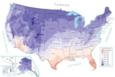 US Temperature Map - GIS Geography