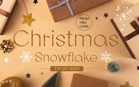 Christmas Snowflake Modern Sans Serif Font - TemplateMonster