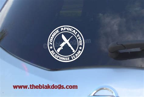 Zombie Apocalypse Response Team, Vinyl Sticker, Car Decal, Zombie ...