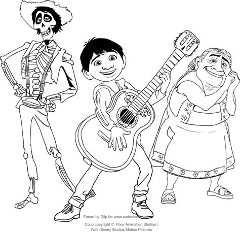 Coco Movie Coloring Pages at GetColorings.com | Free printable ...
