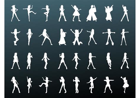 Girls Vector Silhouettes - Download Free Vector Art, Stock Graphics & Images