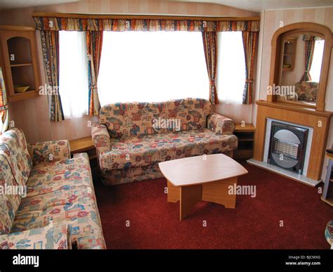 Static caravan interior Stock Photo - Alamy