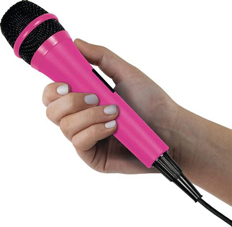 Amazon.com: Singing Machine Wired Microphone for Karaoke, (Pink ...