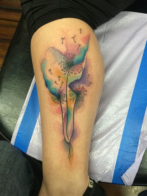 Watercolor Dandelion Tattoo Designs, Ideas and Meaning - Tattoos For You