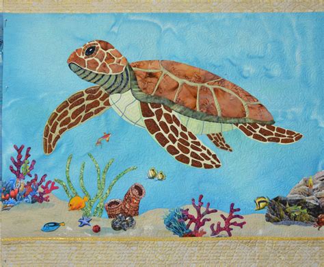 Sea Turtle applique pattern | Turtle quilt, Art quilts, Sea turtle quilts