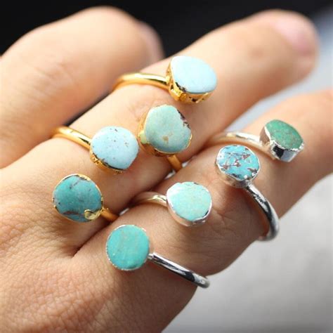 3-5pcs sale Turquoise Rings Fine JewelryBlue Turquoise | Etsy