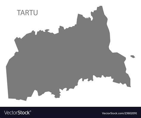 Tartu estonia map grey Royalty Free Vector Image