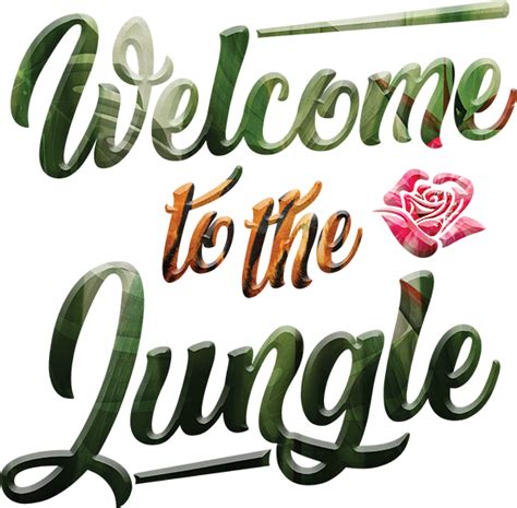 Welcome to the Jungle Lyric Wall Decal - TenStickers