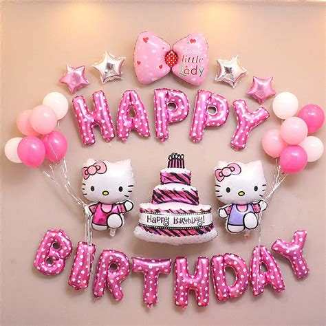 Décoration D'anniversaire Hello Kitty Awesome 1set Hello Kitty Kids Happy B… | Hello kitty theme ...