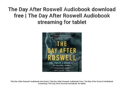 The Day After Roswell Audiobook download free | The Day After Roswell…